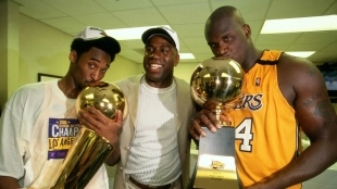 Kobe Bryant, Magic Johnson y Shaquille O'Neal