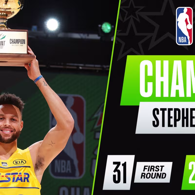 Vídeo: ¡Stephen Curry, vencedor del Concurso de Triples con la última pelota del último carro!