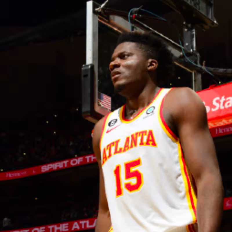 Clint Capela, con la camiseta de Atlanta Hawks. 