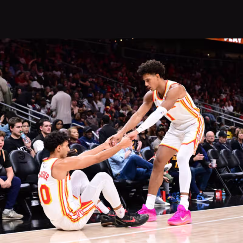 Jalen Johnson and Risacher, key players for the Hawks. Photo: gettyimages